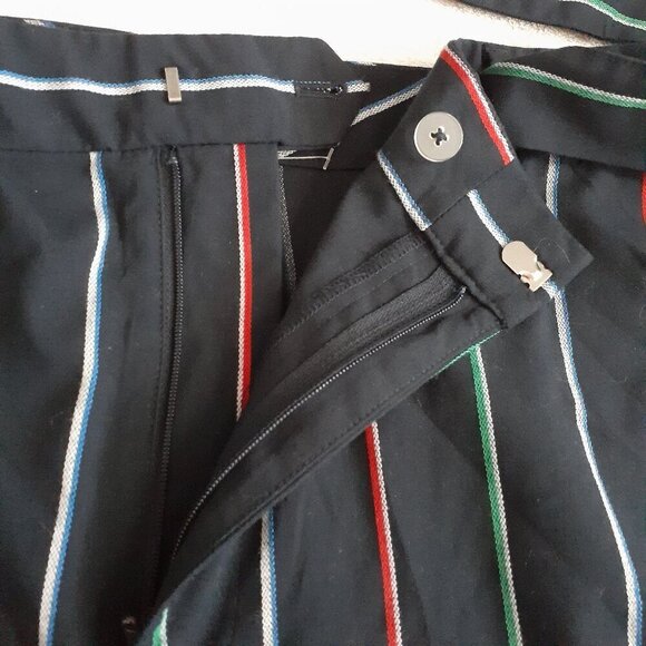 Banana Republic Factory NWT Women's Size 16 Navy Stripe High-Rise Belted Shorts - Picture 4 of 11